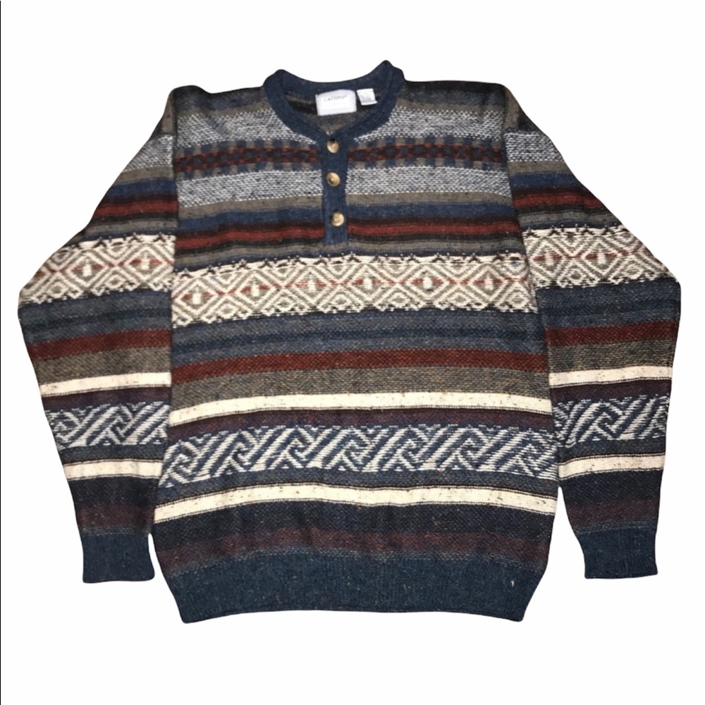 Vintage sweater wool reverse weave